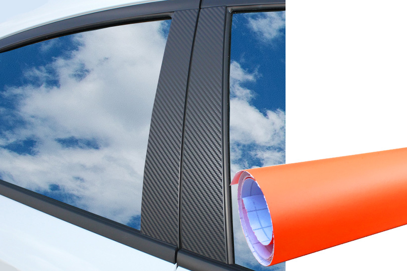 6x PREMIUM A B C Säule Tür Leisten Abdeckung Auto Folie Wrap Set Orange Matt 6x PREMIUM A B C Säule Tür Leisten Abdeckung Auto Folie Wrap Set Orange Matt von Design Shop23 Carina Zöllner