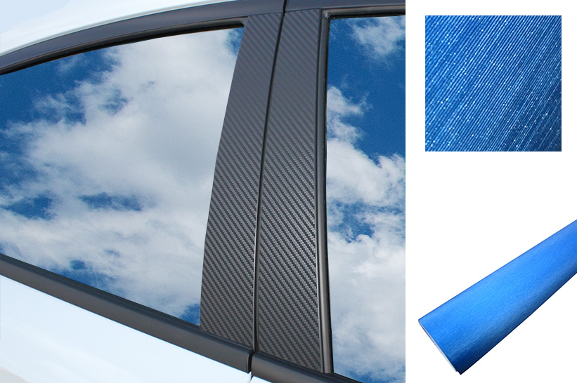 6x PREMIUM A B C Säule Tür Leisten Auto Folie Wrap Set in Alu gebürstet Blau 6x PREMIUM A B C Säule Tür Leisten Auto Folie Wrap Set in Alu gebürstet Blau von Design Shop23 Carina Zöllner