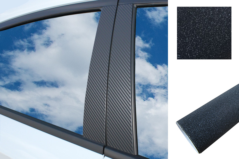 6x PREMIUM A B C Säule Tür Leisten Auto Folie Wrap Set in Schwarz Glitzer Matt 6x PREMIUM A B C Säule Tür Leisten Auto Folie Wrap Set in Schwarz Glitzer Matt von Design Shop23 Carina Zöllner