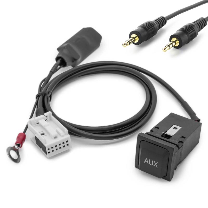 AUX In Einbau Adapter Auto Radio für Seat Navigation (16:9) CD03 CD01 CD02 von Tuning Fanatics