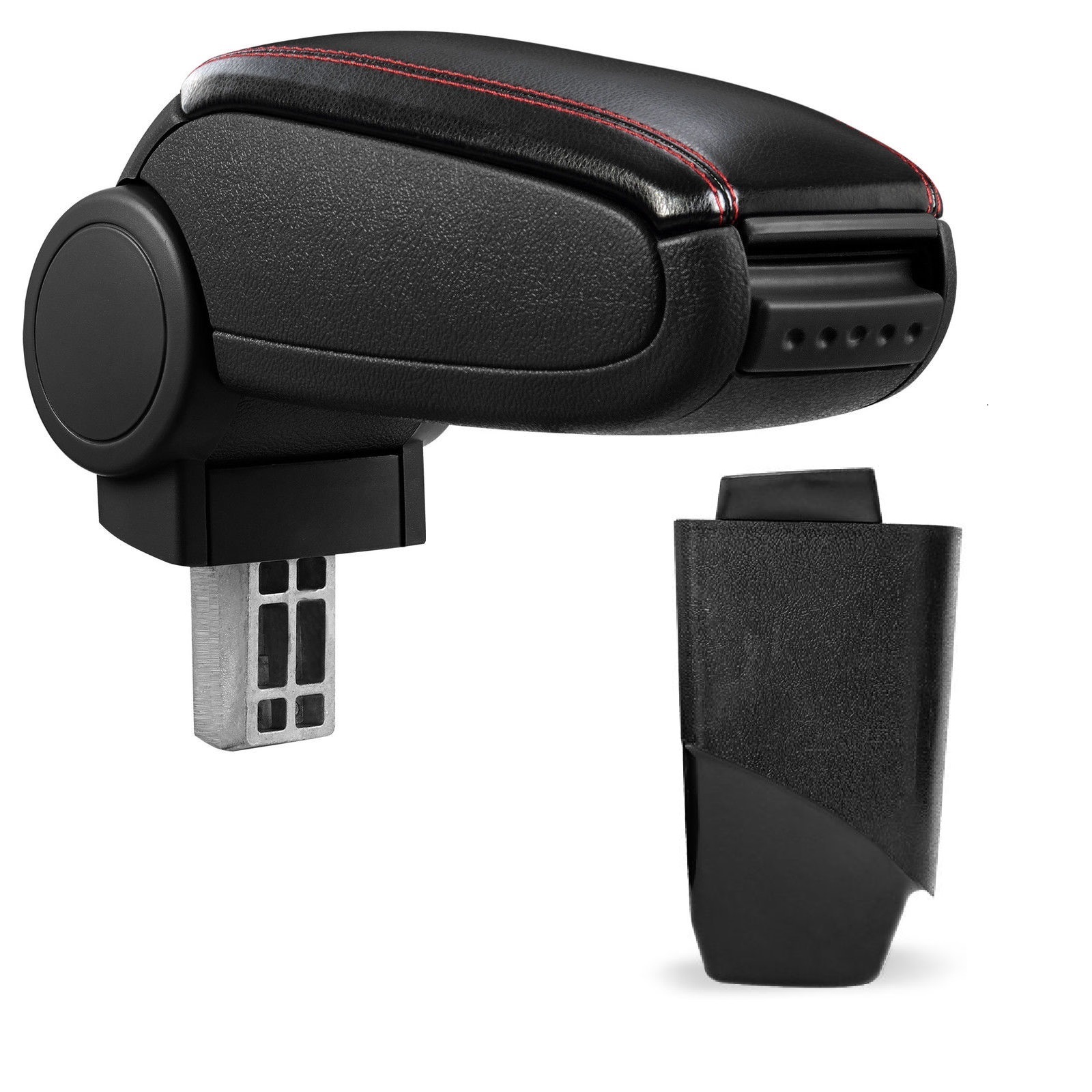 Armlehne Mittelarmlehne Leder Bezug Schwarz / Rot für Peugeot 206 + 206 CC Armlehne Mittelarmlehne Leder Bezug Schwarz / Rot für Peugeot 206 + 206 CC von Tuning Fanatics