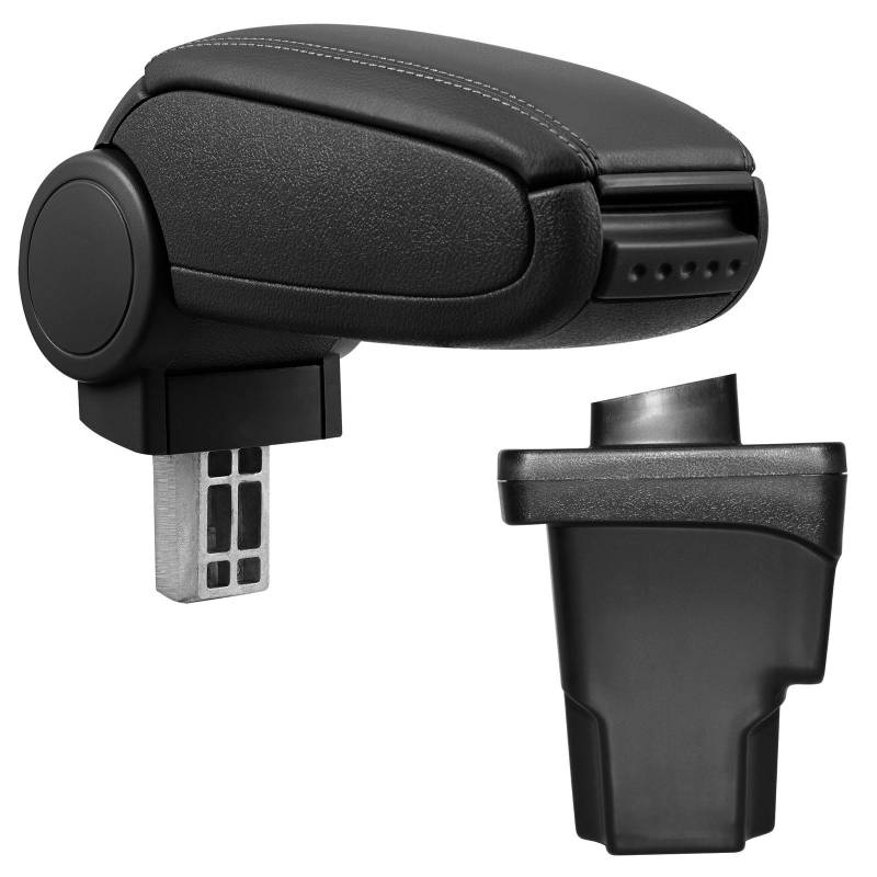 Armlehne Mittelarmlehne MAL Leder Bezug Schwarz für Seat Leon 3 III 5F 2012- von Tuning Fanatics