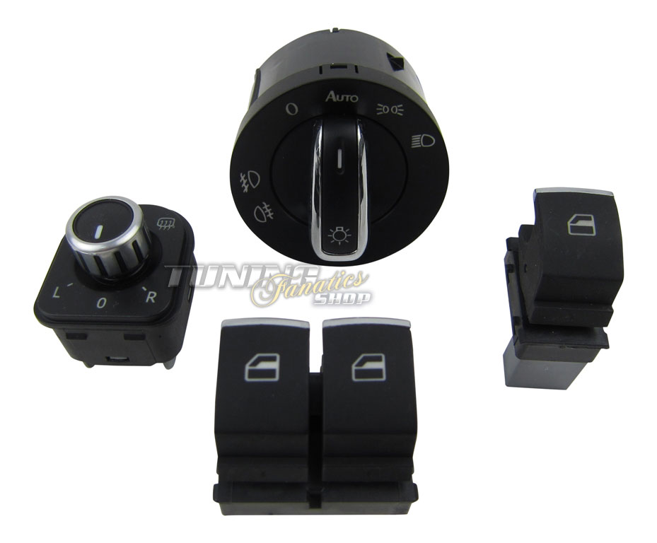 Chrom FH Fensterheber Schalter Lichtschalter Spiegel SET 2-EFH für VW Seat Chrom FH Fensterheber Schalter Lichtschalter Spiegel SET 2-EFH für VW Seat von Goingfast GmbH