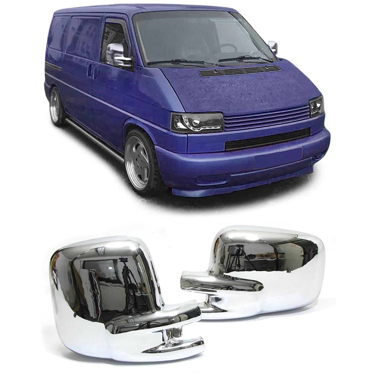 Chrom Spiegel Gehäuse Außenspiegel Kappen LINKS + RECHTS für VW T4 IV ab 1990-2004 Chrom Spiegel Gehäuse Außenspiegel Kappen LINKS + RECHTS für VW T4 IV ab 1990-2004 von Carparts-Online GmbH