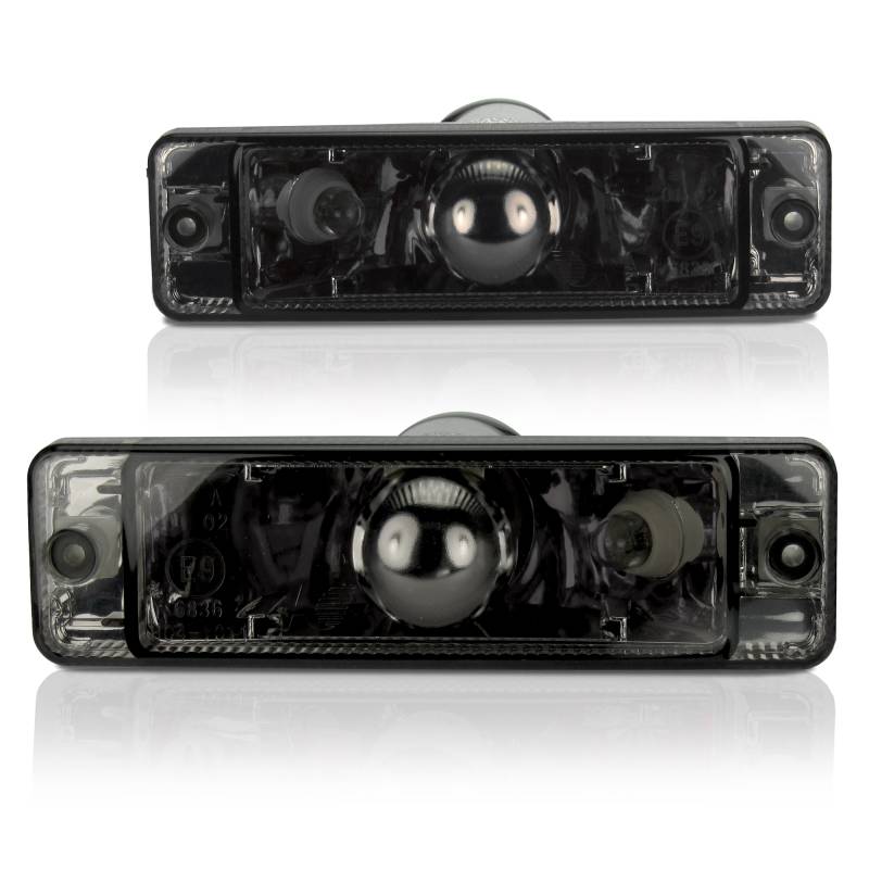 Frontblinker Blinker Klarglas SCHWARZ mit Standlichtfunktion für VW Golf 1 / Golf 2 II bis 07/1989 Jetta Polo 86C von JOM Car Parts & Car Hifi GmbH