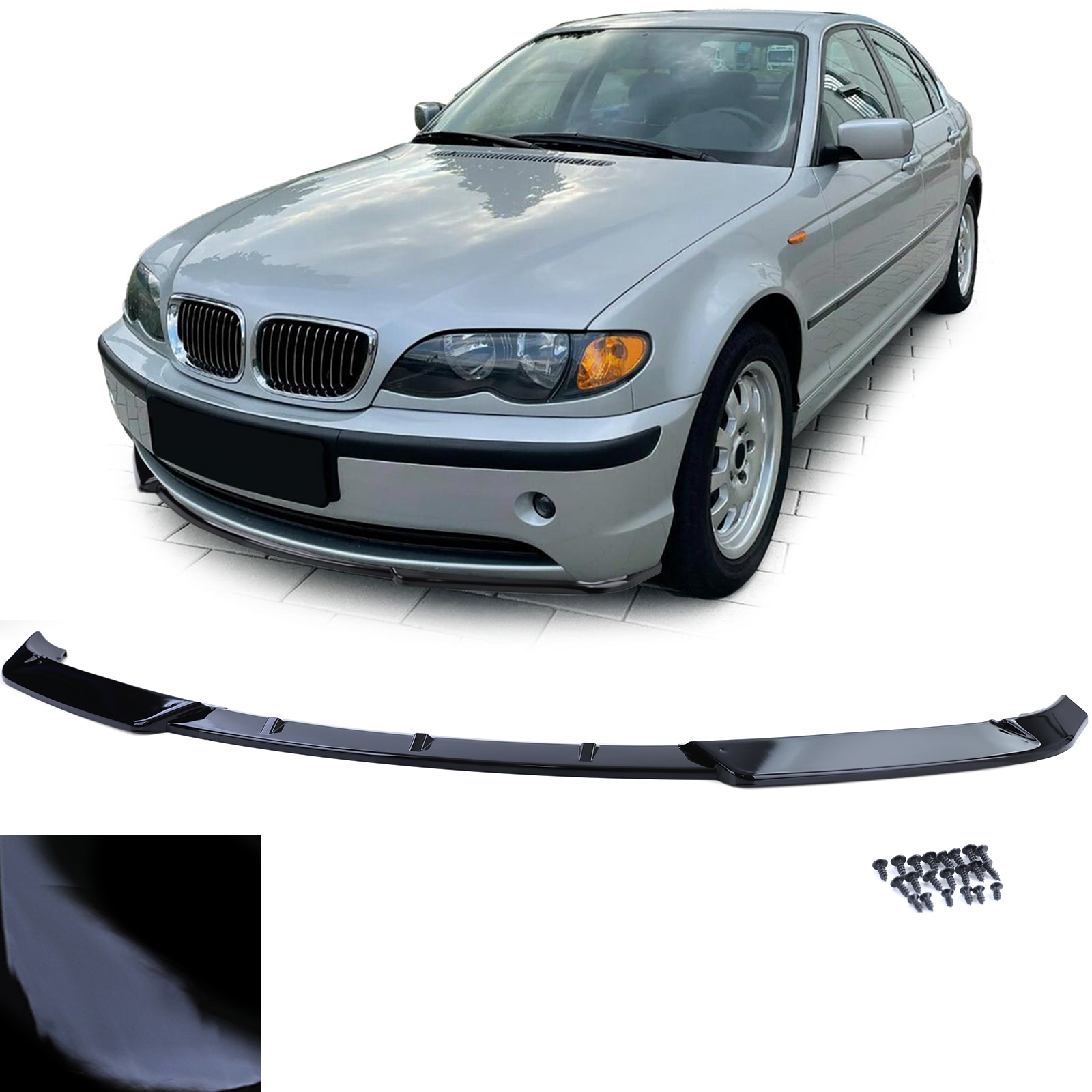 Frontspoiler Performance Spoiler Lippe Schwarz Glanz für BMW 3er E46 Limo Touring 2001-2005 mit M-Paket Frontspoiler Performance Spoiler Lippe Schwarz Glanz für BMW 3er E46 Limo Touring 2001-2005 mit M-Paket von Carparts-Online GmbH