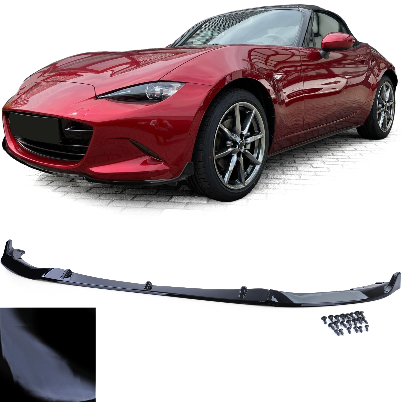 Frontspoiler Performance Spoiler Lippe Schwarz Glanz für Mazda MX5 ND ab 2015- Frontspoiler Performance Spoiler Lippe Schwarz Glanz für Mazda MX5 ND ab 2015- von Carparts-Online GmbH