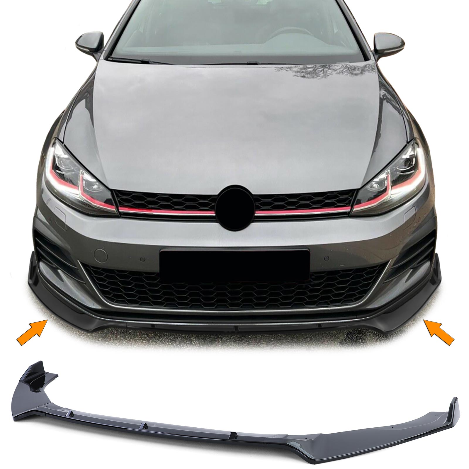 Frontspoiler Performance Spoiler Lippe Schwarz Glanz für VW Golf 7 GTI ab 2013-2021 Frontspoiler Performance Spoiler Lippe Schwarz Glanz für VW Golf 7 GTI ab 2013-2021 von Carparts-Online GmbH