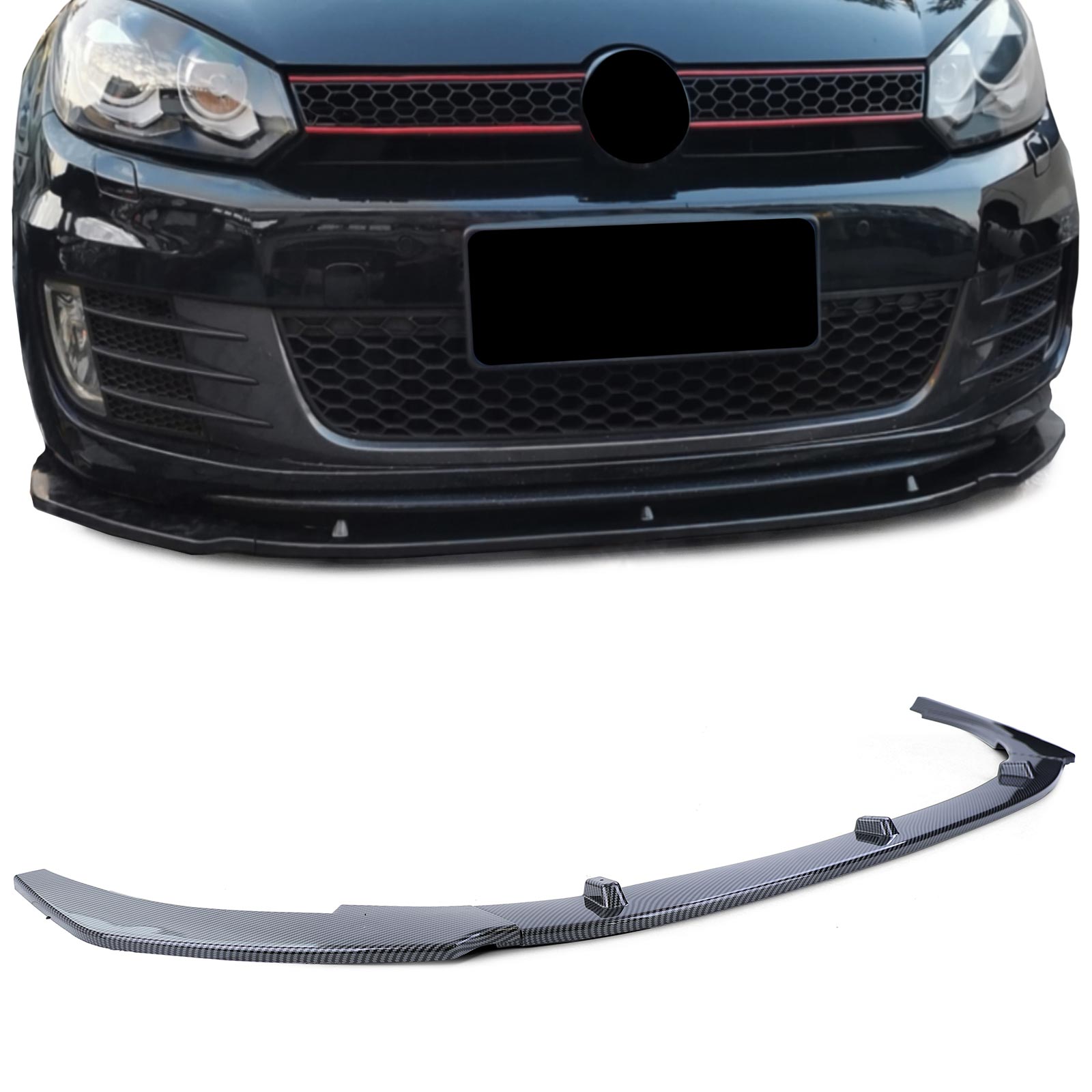 Frontspoiler Performance Spoiler Lippe Stoßstange Carbon Look für VW Golf 6 VI GTI 09-13 Frontspoiler Performance Spoiler Lippe Stoßstange Carbon Look für VW Golf 6 VI GTI 09-13 von Carparts-Online GmbH