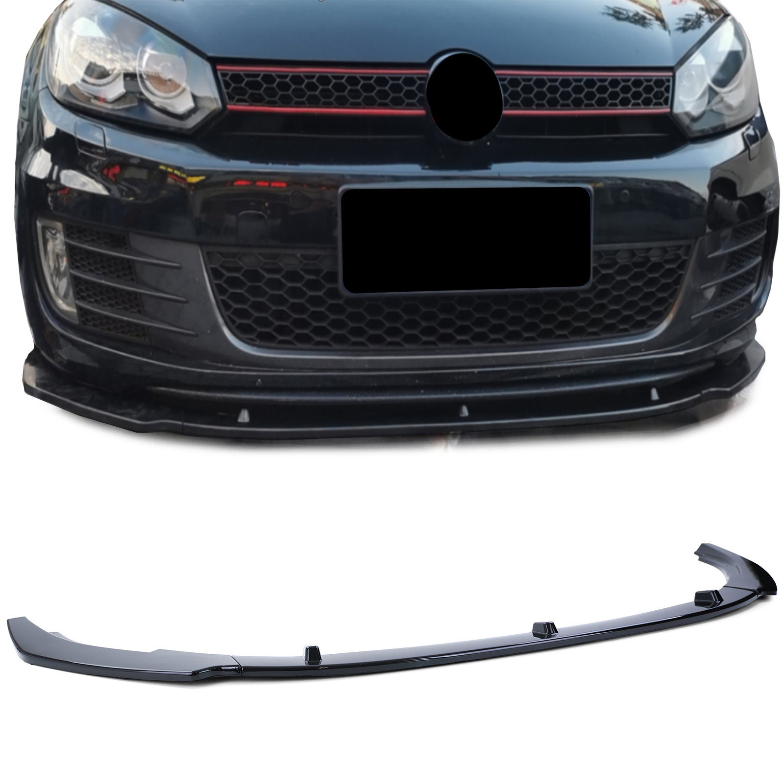 Frontspoiler Performance Spoiler Lippe Stoßstange in Schwarz Glanz für VW Golf 6 VI GTI 09-13 Frontspoiler Performance Spoiler Lippe Stoßstange in Schwarz Glanz für VW Golf 6 VI GTI 09-13 von Carparts-Online GmbH