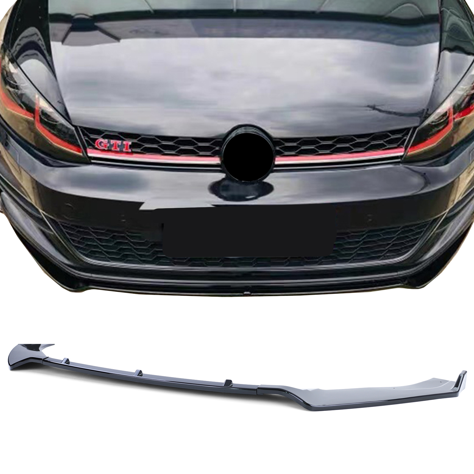 Frontspoiler Performance Spoiler Lippe Stoßstange in Schwarz Glanz für VW Golf 7 VII 13-20 Frontspoiler Performance Spoiler Lippe Stoßstange in Schwarz Glanz für VW Golf 7 VII 13-20 von Carparts-Online GmbH