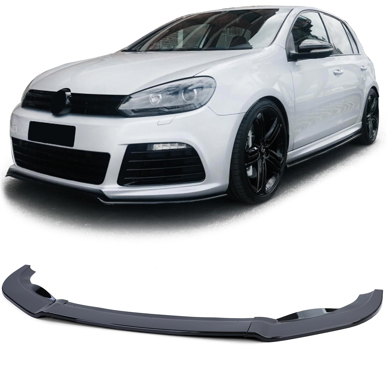 Frontspoiler Performance Spoiler Lippe Stoßstange in Schwarz Glanz für VW Golf VI 6 09-12 mit R20 Stoßstange Frontspoiler Performance Spoiler Lippe Stoßstange in Schwarz Glanz für VW Golf VI 6 09-12 mit R20 Stoßstange von Carparts-Online GmbH