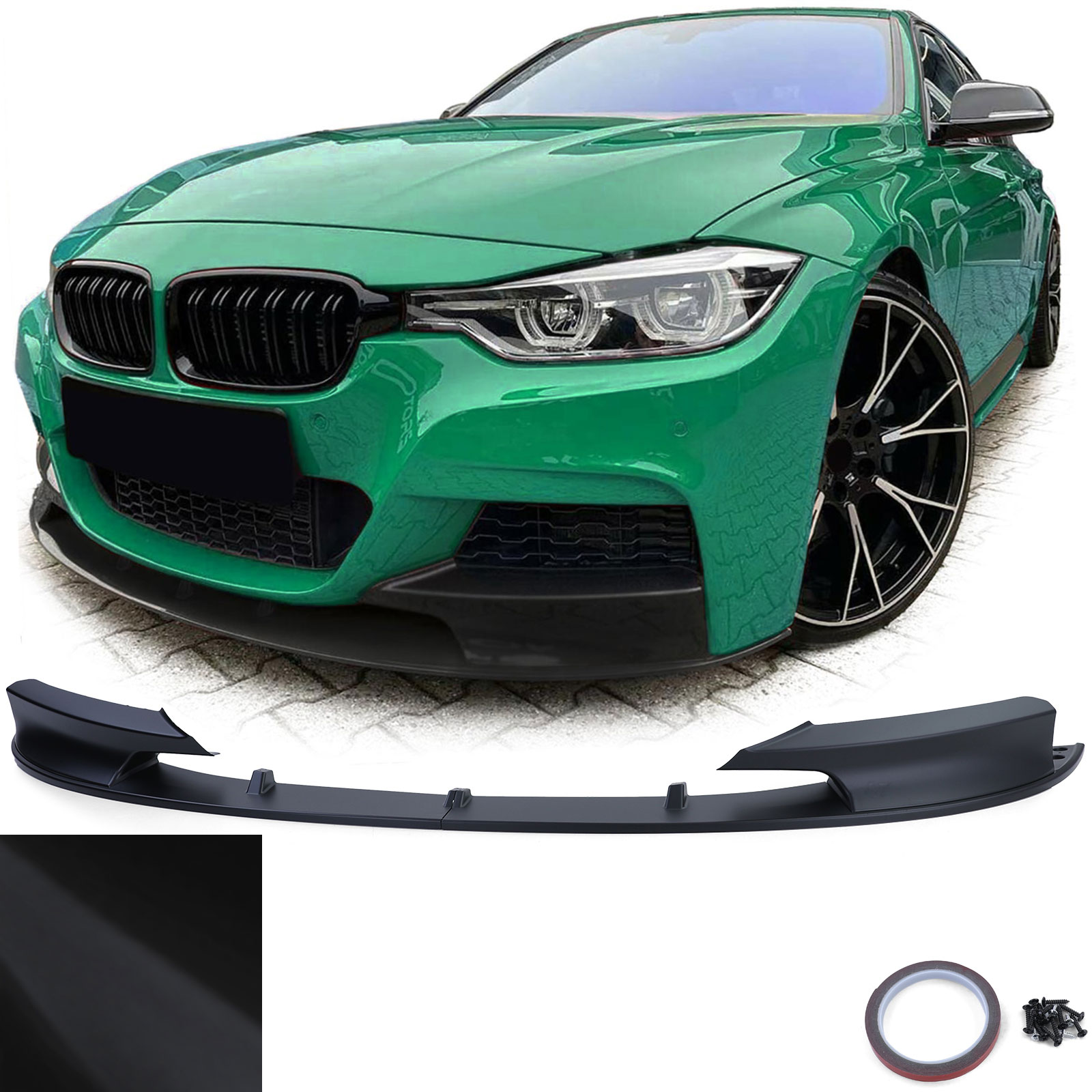 Frontspoiler Performance Spoiler Lippe Stoßstange in Schwarz Matt für BMW 3er F30 F31 ab 2011-2019 mit M-Paket Frontspoiler Performance Spoiler Lippe Stoßstange in Schwarz Matt für BMW 3er F30 F31 ab 2011-2019 mit M-Paket von Carparts-Online GmbH