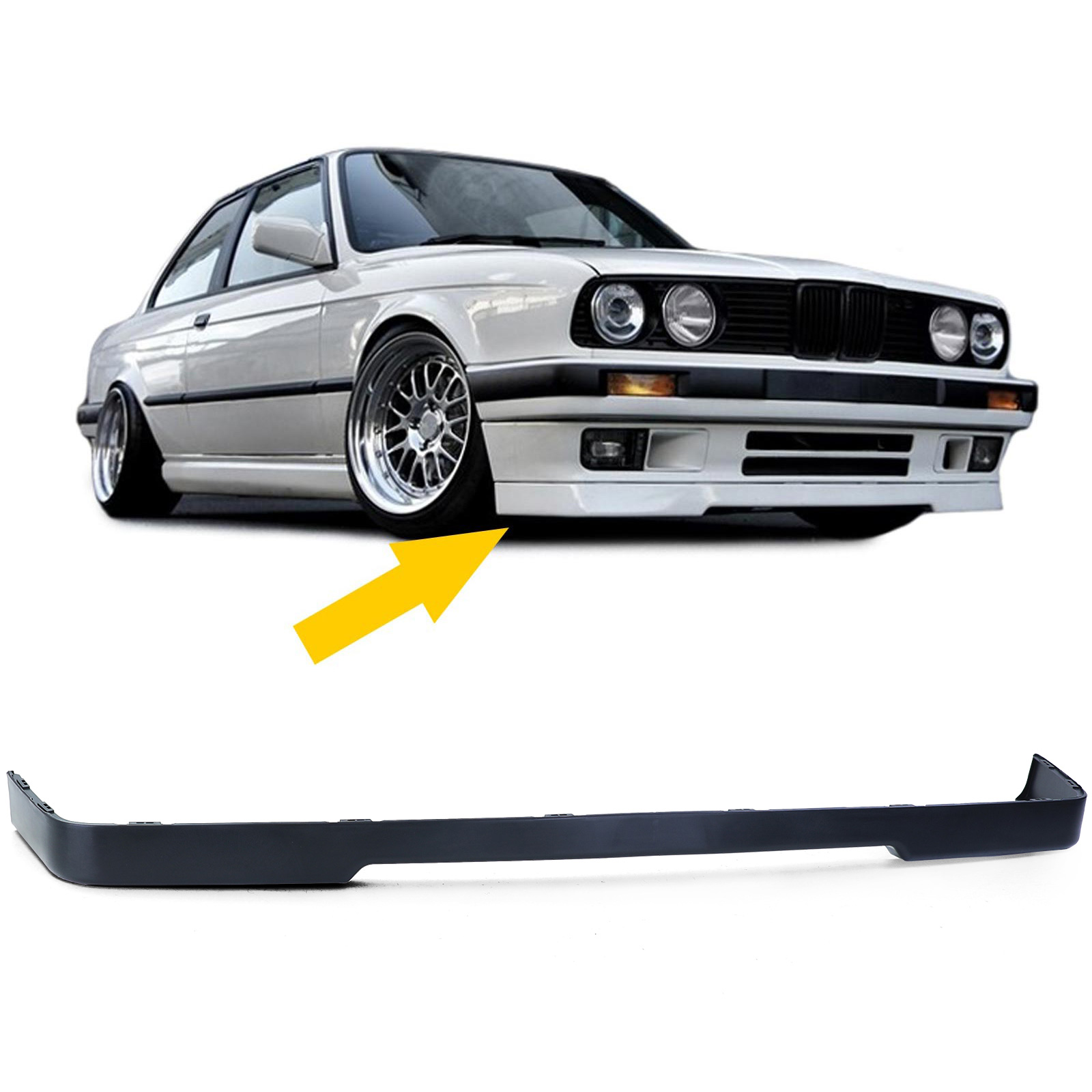 Frontspoiler Spoiler Lippe Stoßstange in Schwarz Sport Version für BMW 3er E30 ab 1987-1994 Frontspoiler Spoiler Lippe Stoßstange in Schwarz Sport Version für BMW 3er E30 ab 1987-1994 von Carparts-Online GmbH