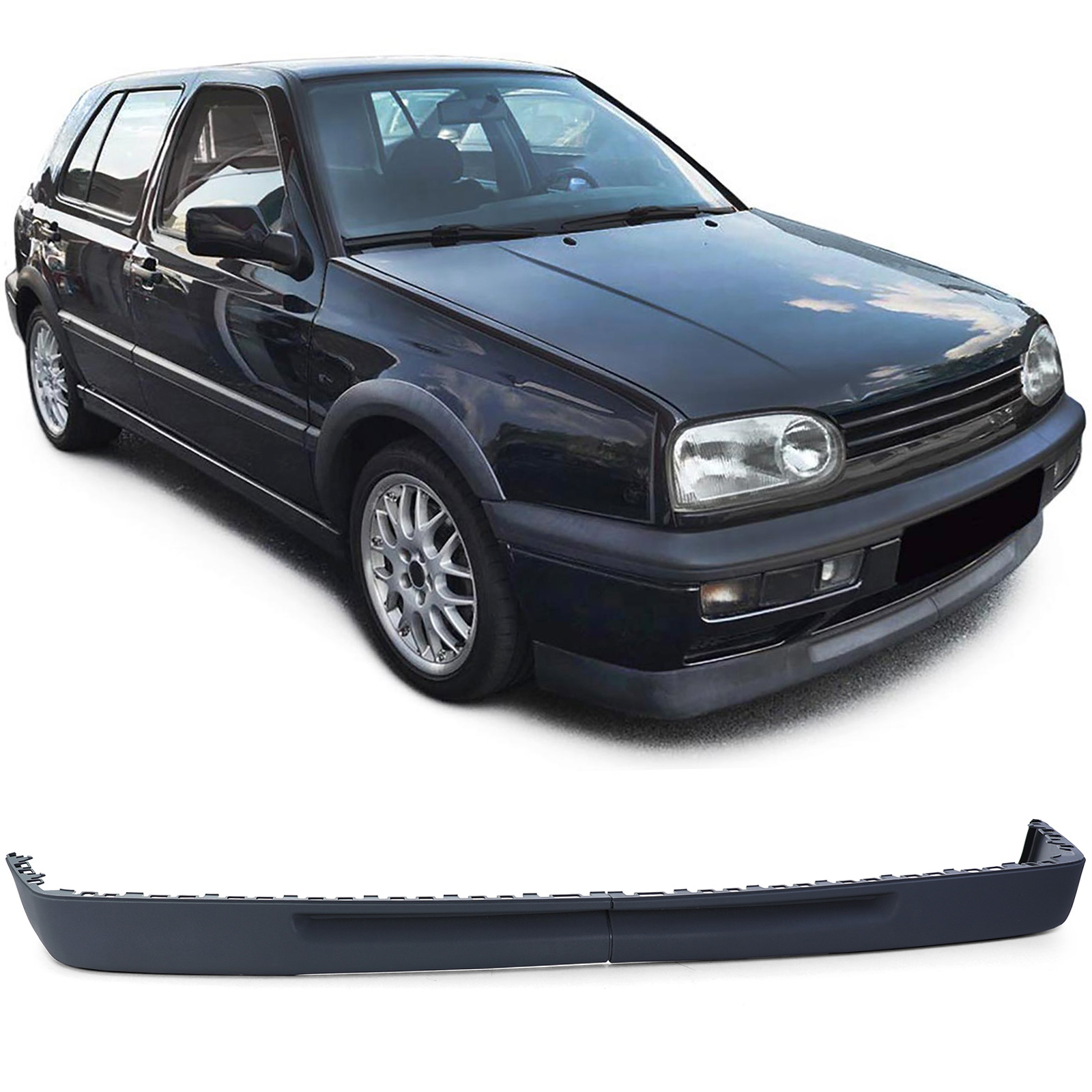 Frontspoiler Spoiler Lippe Stoßstange in Schwarz Sport Version für VW Golf 3 III ab 91-97 Frontspoiler Spoiler Lippe Stoßstange in Schwarz Sport Version für VW Golf 3 III ab 91-97 von Carparts-Online GmbH