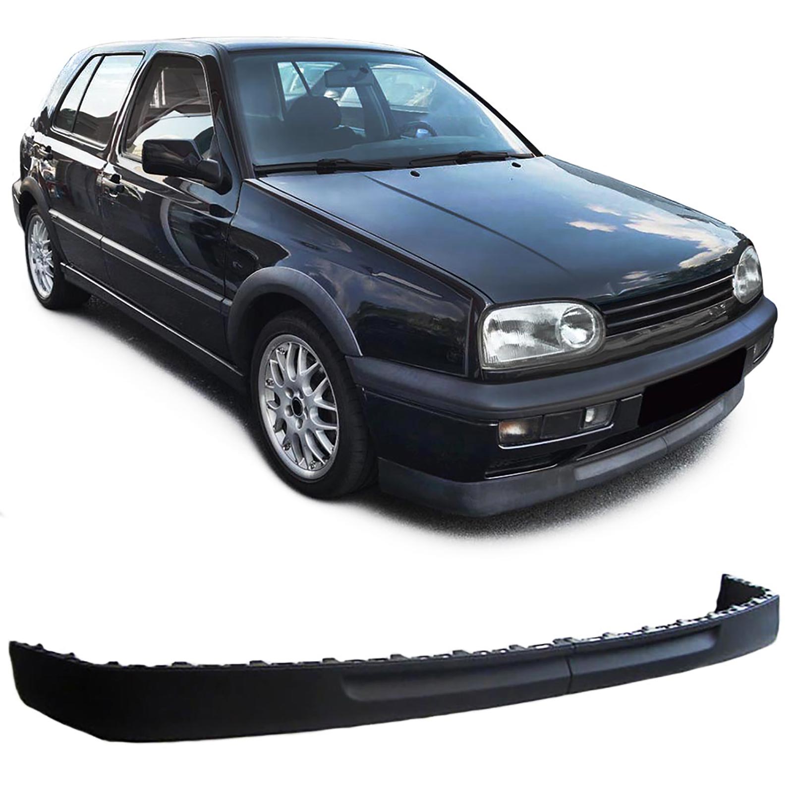 Frontspoiler Spoiler Lippe Stoßstange in Schwarz für VW Golf 3 III ab 91-97 Frontspoiler Spoiler Lippe Stoßstange in Schwarz für VW Golf 3 III ab 91-97 von Carparts-Online GmbH