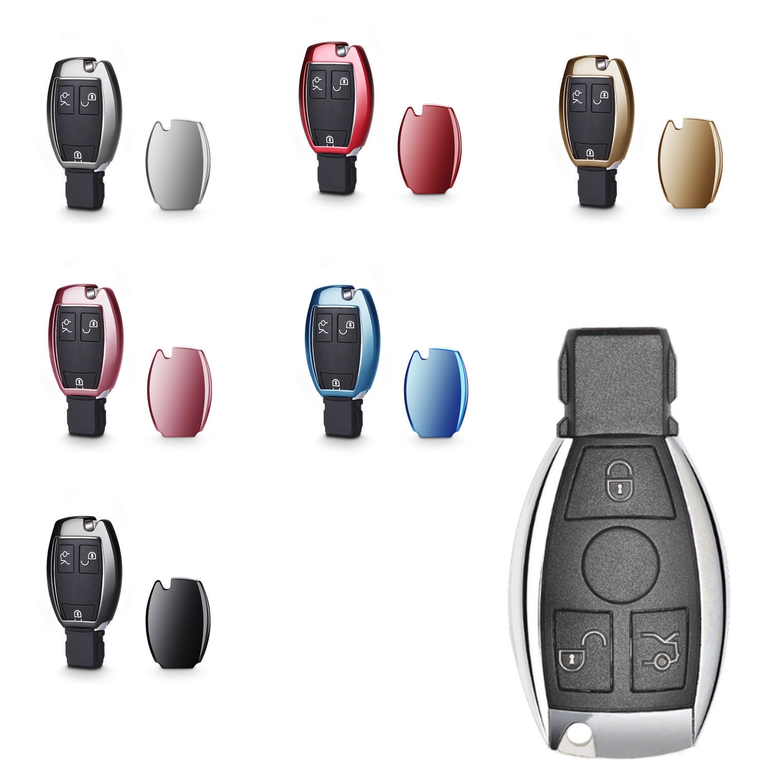 Gehäuse Hülle Tasche Schlüssel für Mercedes A B C CL CLA CLS CLK E G M ML R SLK Gehäuse Hülle Tasche Schlüssel für Mercedes A B C CL CLA CLS CLK E G M ML R SLK von Tuning Fanatics
