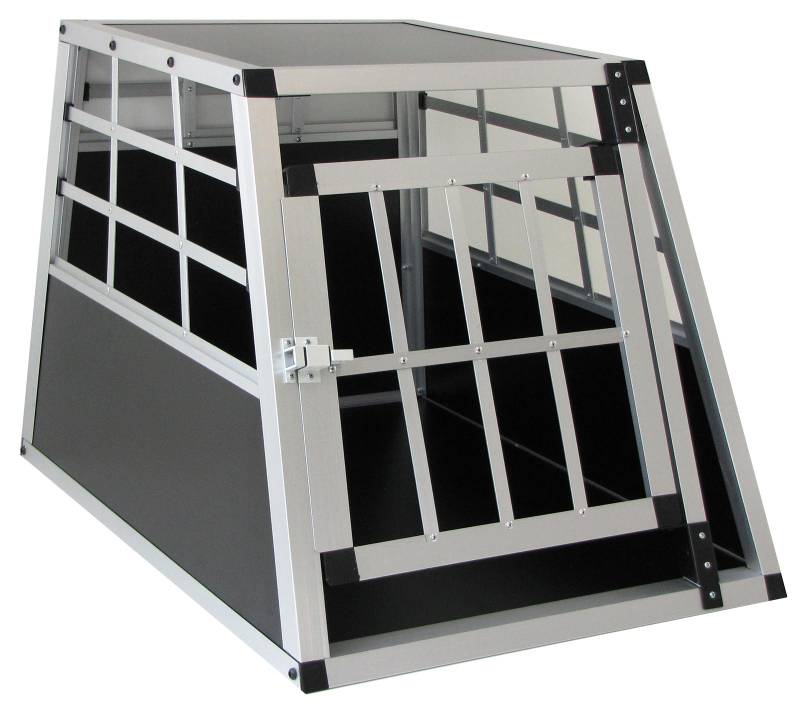 Hundebox Hundetransportbox Transportbox Hund Alubox Reisebox Gitterbox Auto in 69x50x54cm von Tuning Fanatics