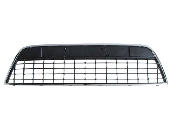 Kühlergrill Ersatz Gitter Mitte Stoßstange Stoßfänger Schwarz Chrom Rahmen für Ford Mondeo IV ab 2007-2010 von Tuning Fanatics