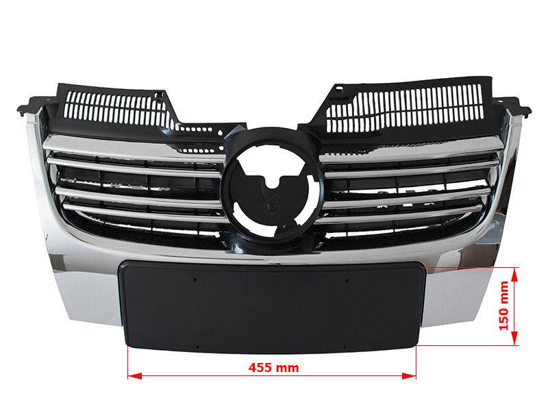 Kühlergrill Sportgrill Gitter Grill Chrom passend für VW Jetta III 1K 2005-2010 von Tuning Fanatics