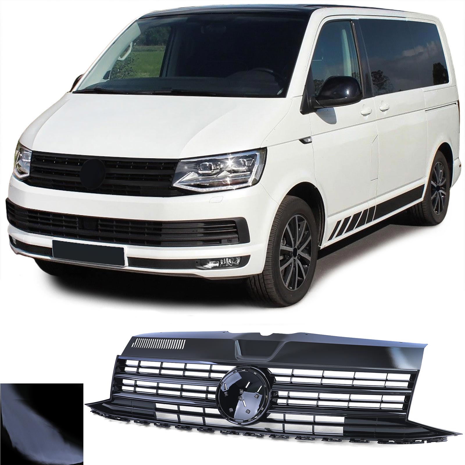 Kühlergrill Sportgrill Grill SCHWARZ GLANZ für VW T6 VI Bus Transporter ab 2015-2019 Kühlergrill Sportgrill Grill SCHWARZ GLANZ für VW T6 VI Bus Transporter ab 2015-2019 von Tuning Fanatics