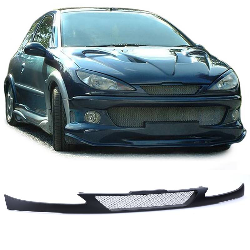 Kühlergrill Sportgrill Grill für Peugeot 206 + CC ab 1998-2006 von Tuning Fanatics