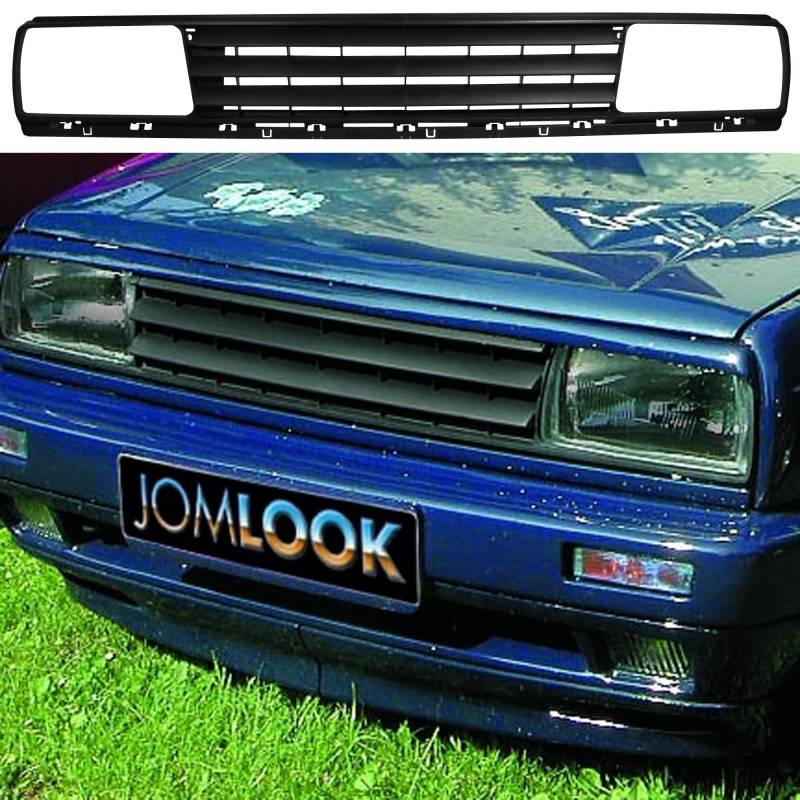Kühlergrill Sportgrill Schwarz ohne Emblem für VW Jetta II 19E von Tuning Fanatics