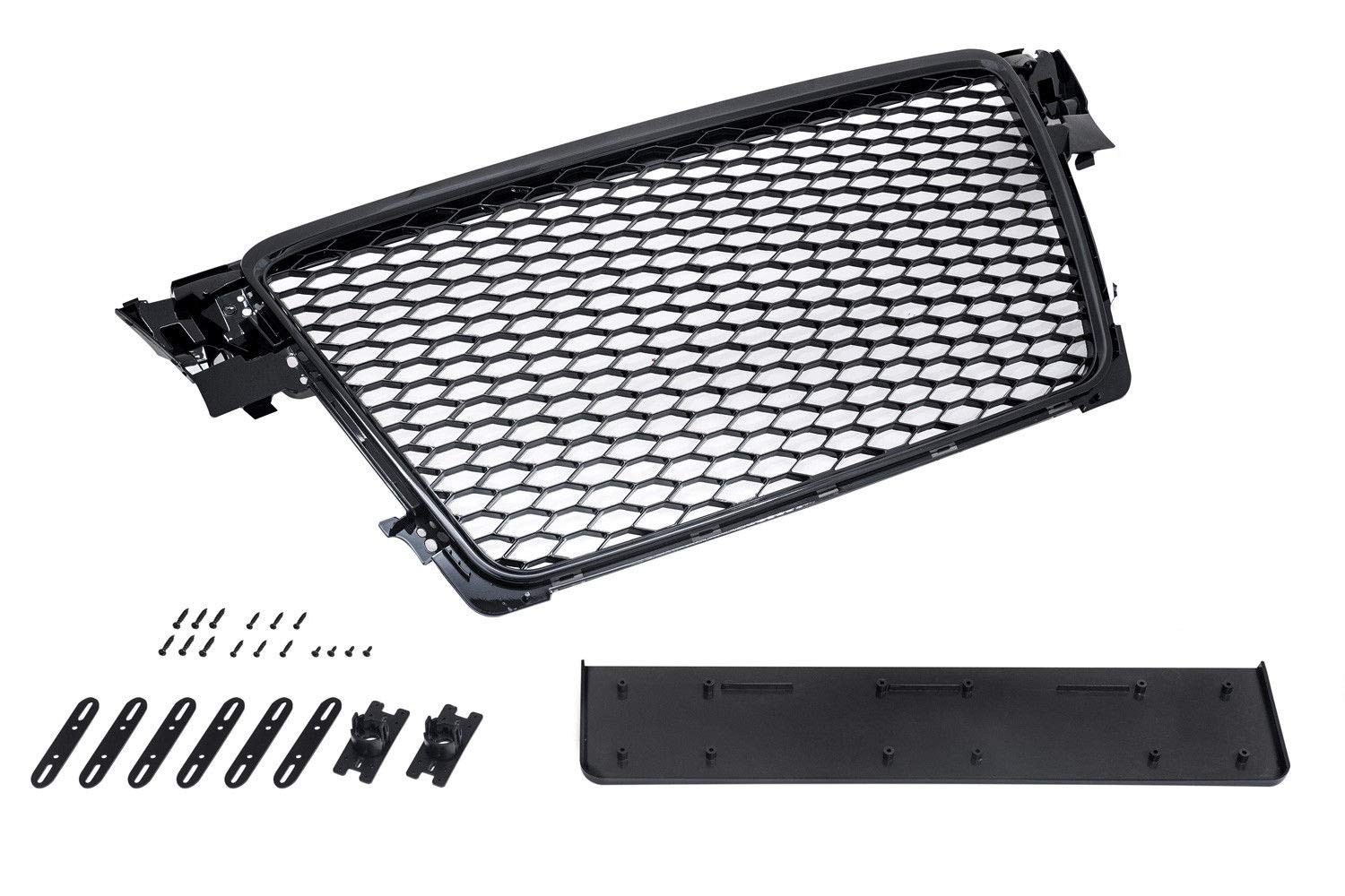 Kühlergrill Sportgrill Waben Glanz Schwarz Emblem Halter für A4 B8 8K 07-12 Kühlergrill Sportgrill Waben Glanz Schwarz Emblem Halter für A4 B8 8K 07-12 von Tuning Fanatics