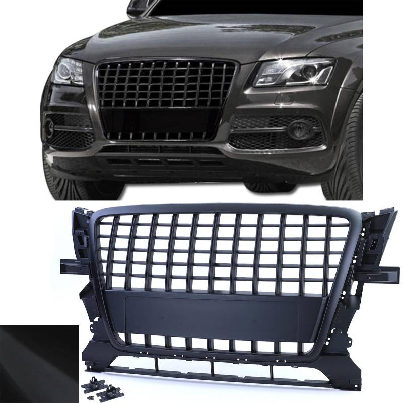 Kühlergrill Sportgrill Wabengrill Grill Schwarz Matt für Audi Q5 8R ab 2008-2012 von Tuning Fanatics