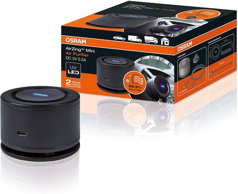 OSRAM AirZing Mini Luftreiniger für Auto PKW LKW Wohnwagen mit USB Ladekabel von OSRAM GmbH