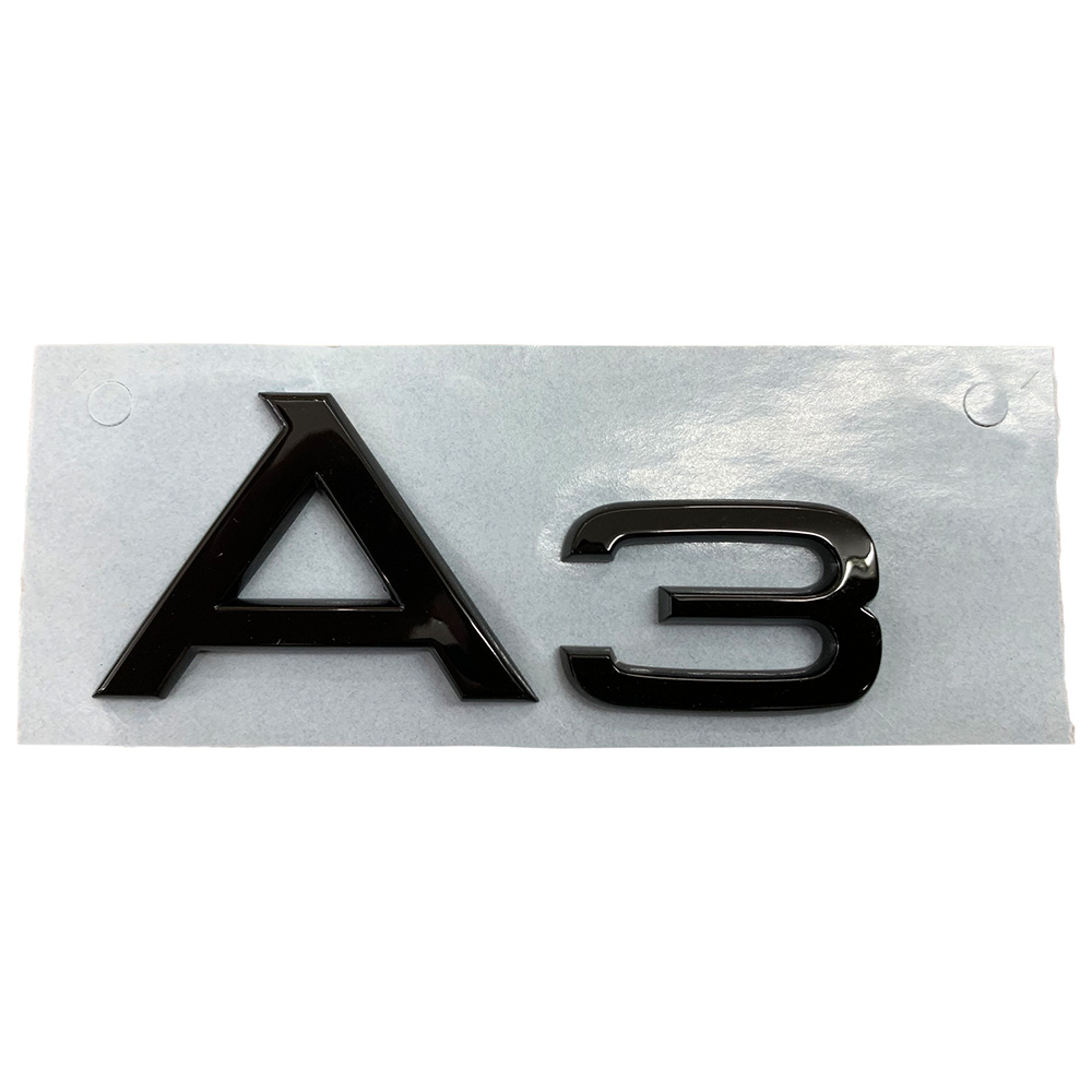 Original Audi Black Edition A3 Emblem Schriftzug Logo Emblem in Schwarz glänzend für das Heck / Hinten selbstklebend Original Audi Black Edition A3 Emblem Schriftzug Logo Emblem in Schwarz glänzend für das Heck / Hinten selbstklebend von Volkswagen AG