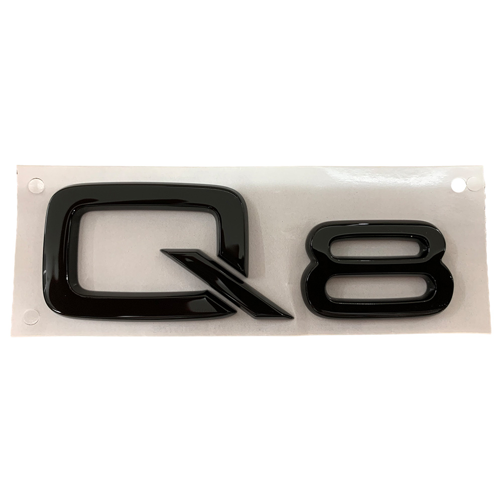 Original Audi Black Edition Q8 Emblem Schriftzug Logo Emblem in Schwarz glänzend für das Heck / Hinten selbstklebend Original Audi Black Edition Q8 Emblem Schriftzug Logo Emblem in Schwarz glänzend für das Heck / Hinten selbstklebend von Volkswagen AG