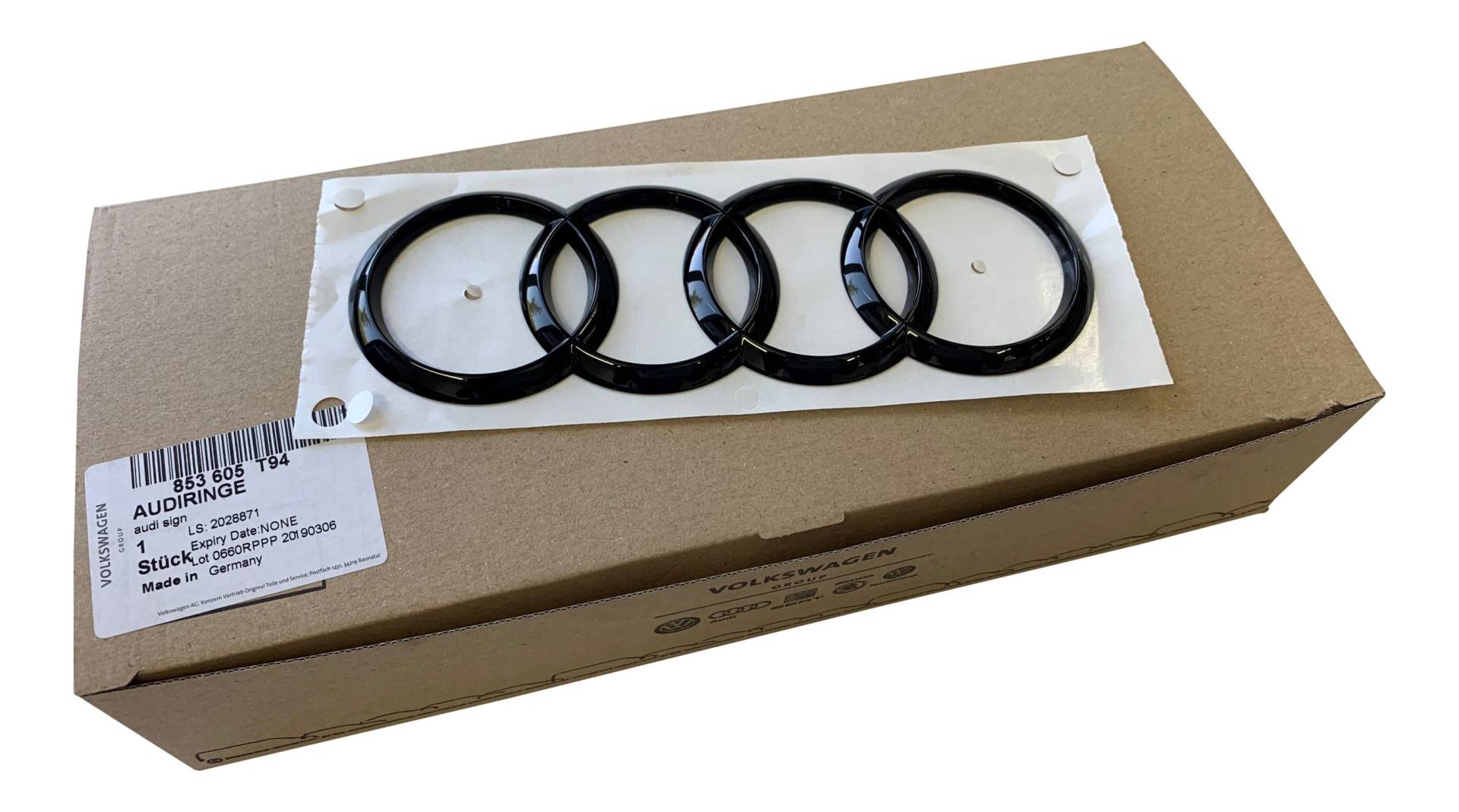 Original Audi Black Edition Ringe Logo Schwarz glänzend HINTEN HECK für Audi A5 S5 RS5 F5 Original Audi Black Edition Ringe Logo Schwarz glänzend HINTEN HECK für Audi A5 S5 RS5 F5 von Volkswagen AG