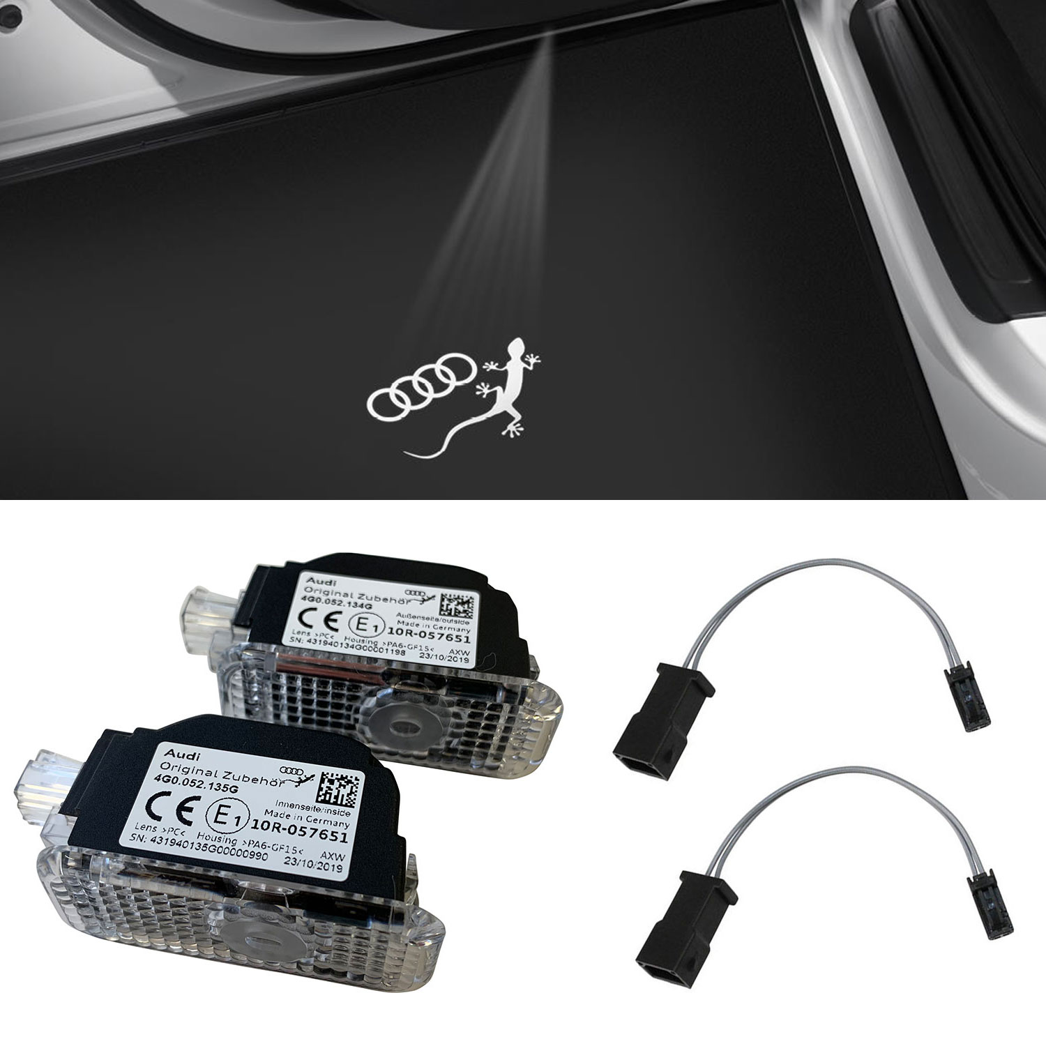 Original Audi Echse Ringe LED Einstiegsbeleuchtung Tür Logo Adapter VIELE AUDI Original Audi Echse Ringe LED Einstiegsbeleuchtung Tür Logo Adapter VIELE AUDI von Volkswagen AG