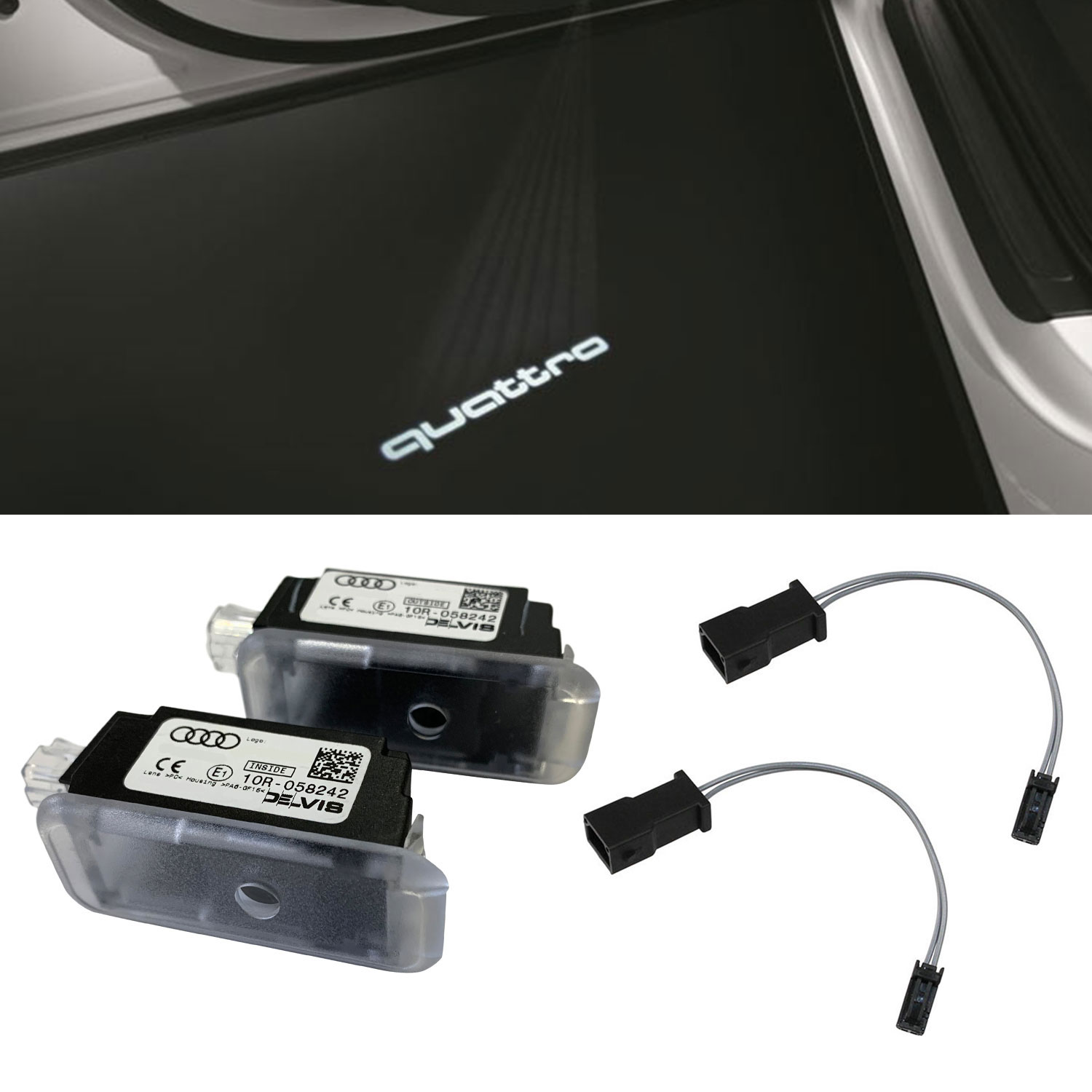 Original Audi Qauttro LED Einstiegsbeleuchtung Tür Logo + Adapter für viele Audi Original Audi Qauttro LED Einstiegsbeleuchtung Tür Logo + Adapter für viele Audi von Volkswagen AG
