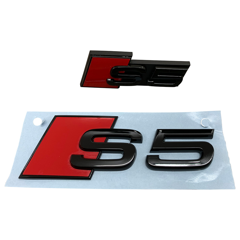 Original Audi S5 A5 Black Edition Emblem Schriftzug Logo Emblem Schwarz glänzend Heck + Kühlergrill Original Audi S5 A5 Black Edition Emblem Schriftzug Logo Emblem Schwarz glänzend Heck + Kühlergrill von Tuning Fanatics