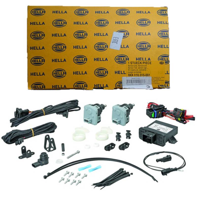 Original Hella 8XX 010 315-001 Universal ALWR Leuchtweitenregulierung Nachrüst- Set inkl. Steuergerät und Motoren / Kabelbäume und Anleitung! von HELLA GmbH & Co. KGaA