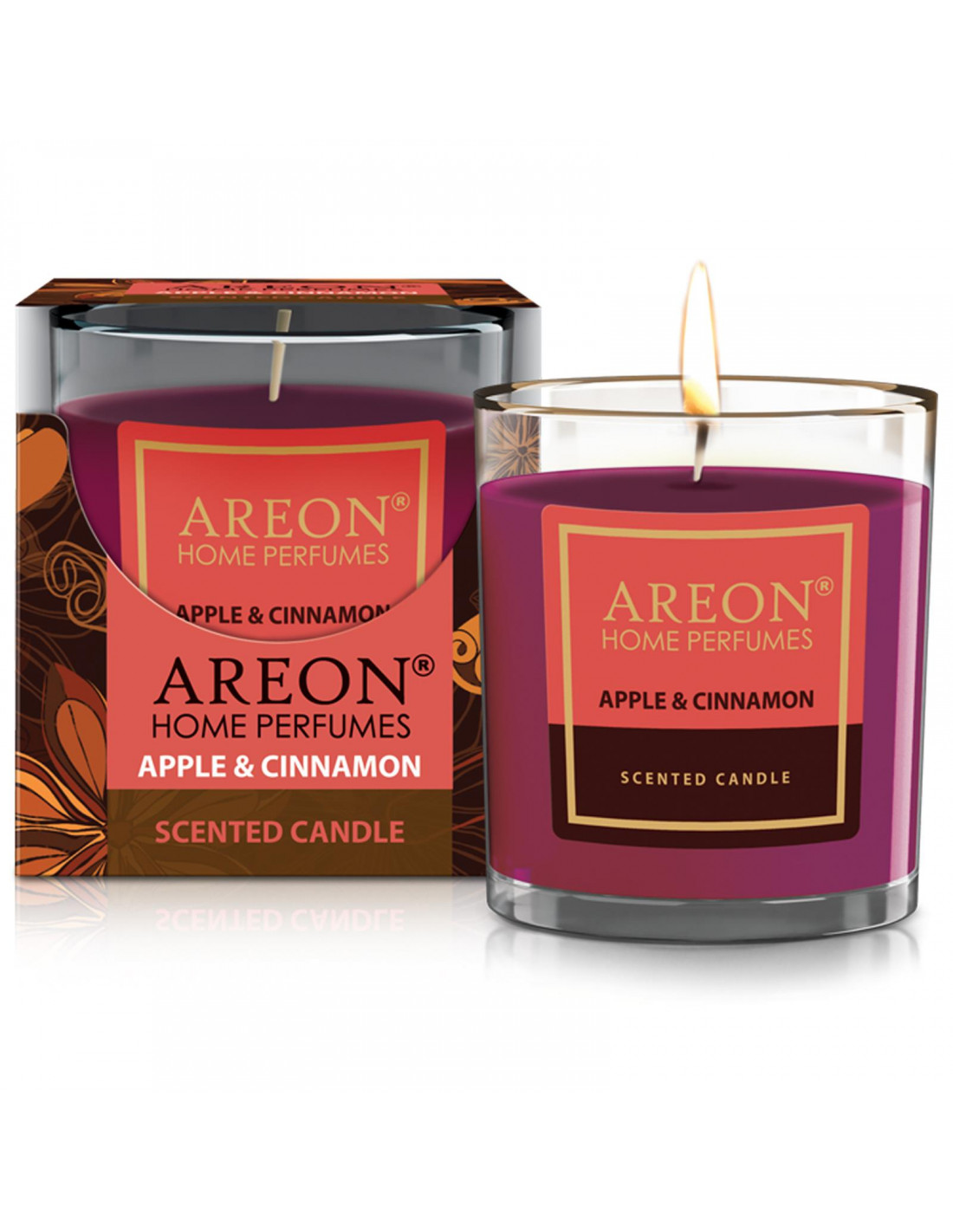 Original areon Premium Wohlfühl - Duft Kerze Raumduft im Glas 120g - Duft: Apfel & Zimt Original areon Premium Wohlfühl - Duft Kerze Raumduft im Glas 120g - Duft: Apfel & Zimt von erio FRESH GmbH & Co. KG