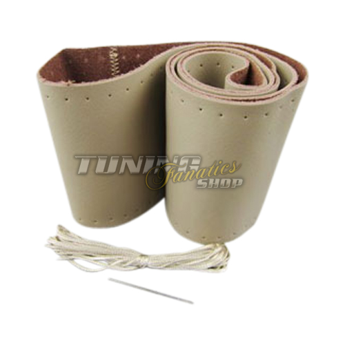 PREMIUM Echt-Leder Bezug Lederlenkrad 37-39cm Schnüren inkl. NADEL ++ BEIGE !! von Simply NetTrade GmbH