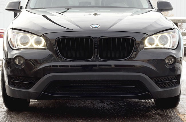 PREMIUM Kühlergrill Sport Grill Gitter Front Schwarz Matt für BMW X1 E84 von Tuning Fanatics