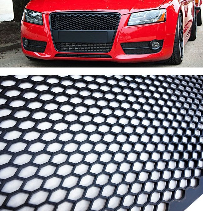 PREMIUM Universal Renn Race Waben Gitter Schwarz Stoßstange Frontschürze Diffuso von Goingfast GmbH