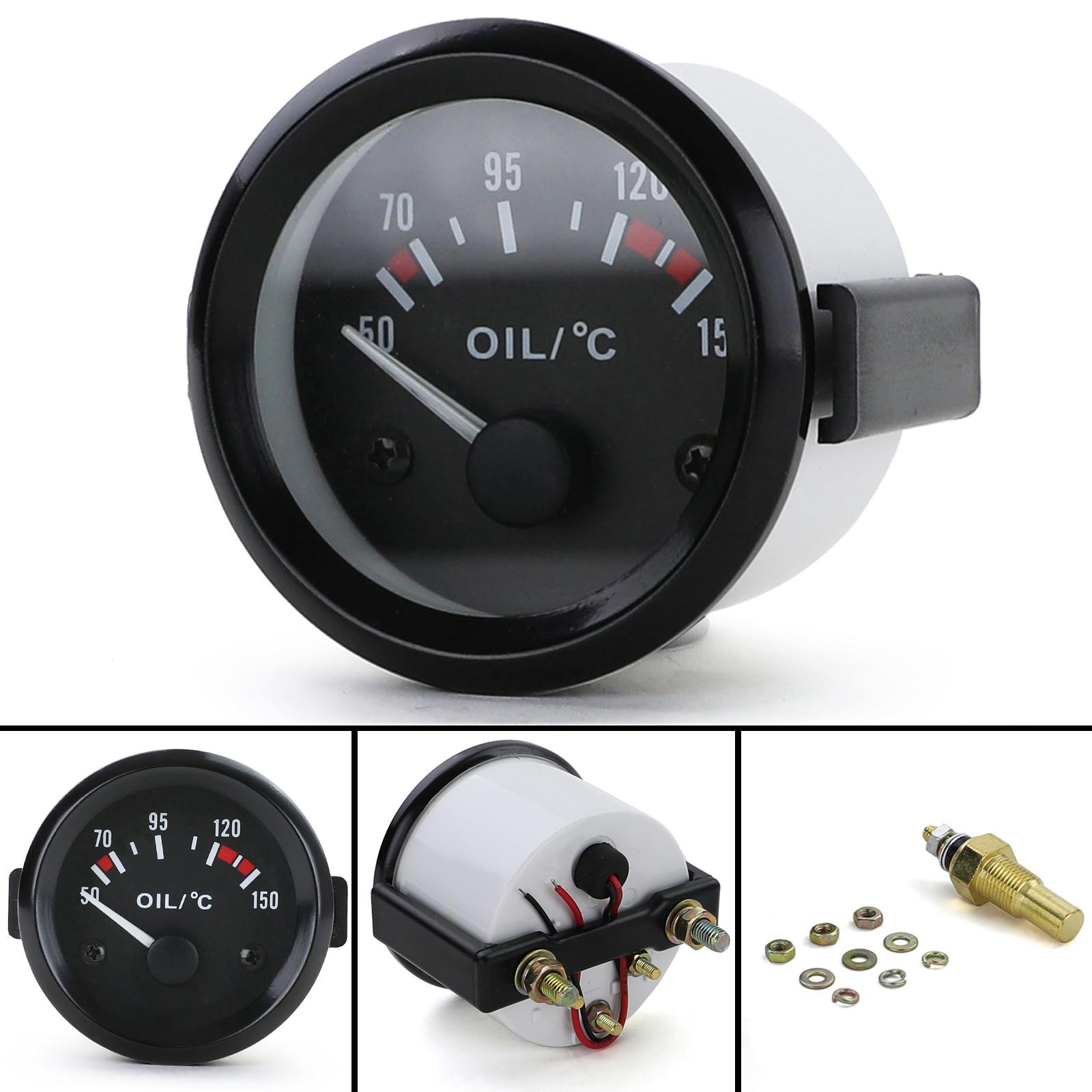 Premium Zusatzinstrument Öl Temperatur 52mm Youngtimer Klassik Schwarz Premium Zusatzinstrument Öl Temperatur 52mm Youngtimer Klassik Schwarz von Carparts-Online GmbH