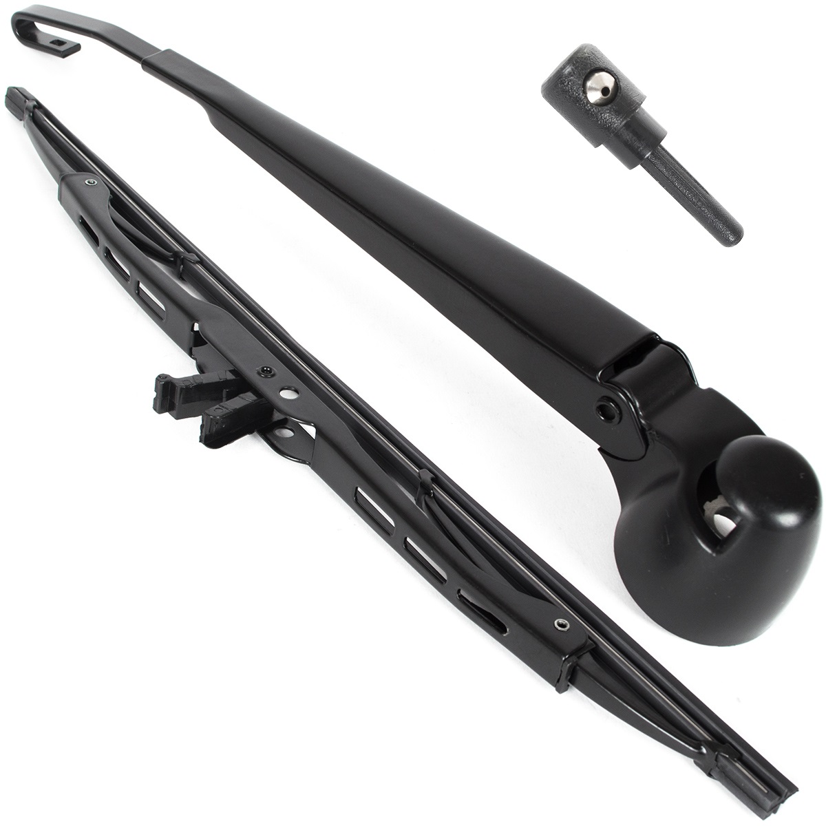 Scheibenwischer Heckwischer Wirscherarm Abdekkappe SET 1J6955427 1J9955707 1J6955435 3B9955985A für Audi A3 8L 96-03 / A4 B5 Avant 94-01 / A6 C5 4B Avant 97-05 von Tuning Fanatics