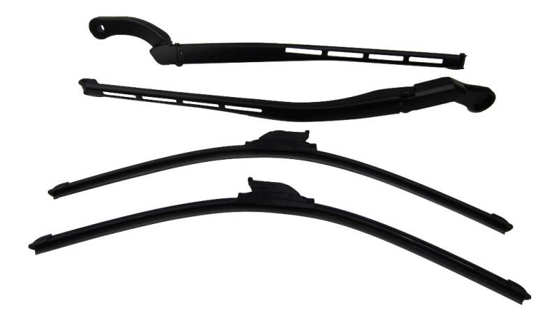Soft Flat Scheibenwischer + Wischerarm UMRÜST-SET Frontwischer für Audi A4 8E von Tuning Fanatics