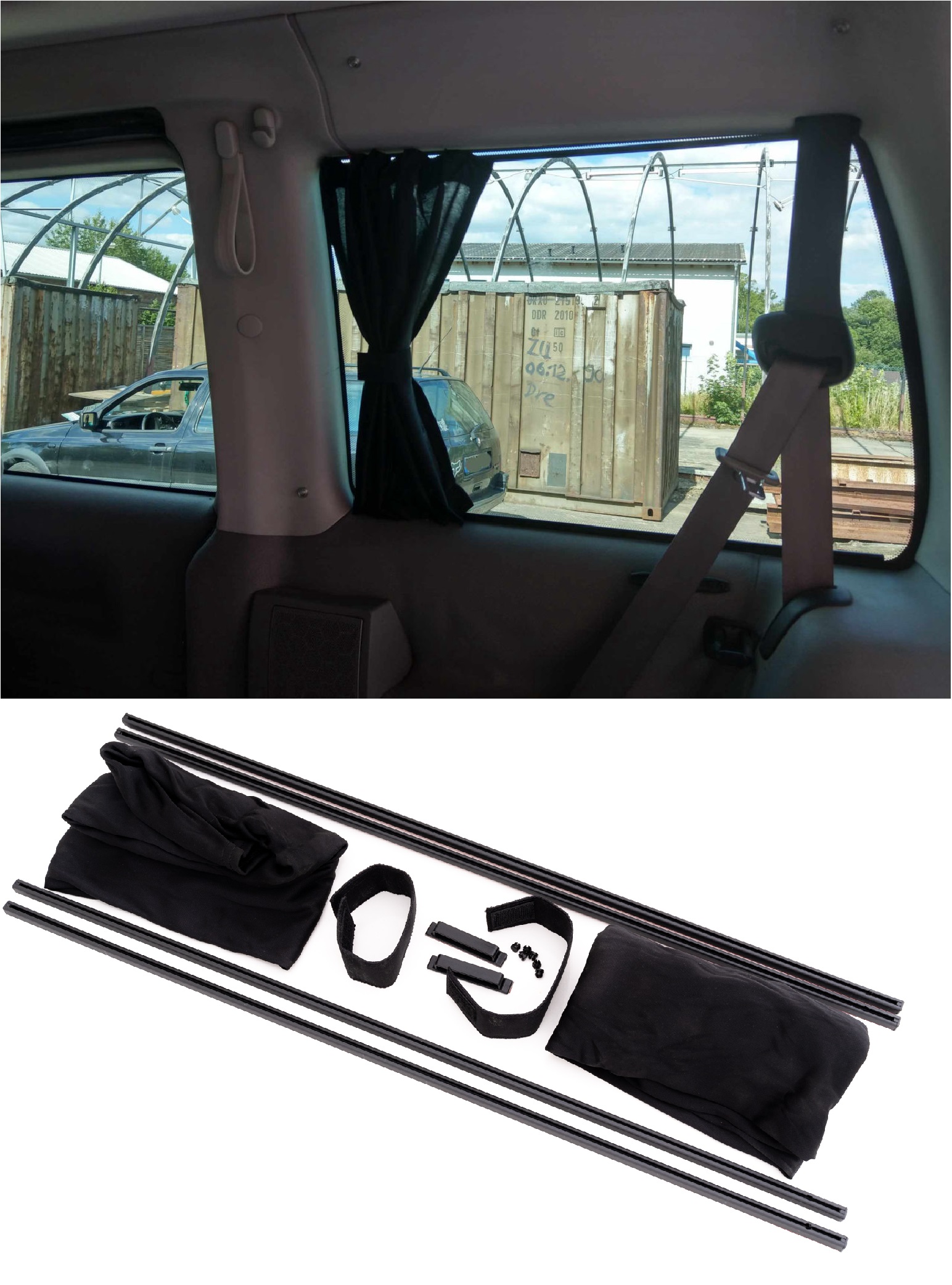 Sonnenschutzgardine Gardinen Sonnenschutz Schwarz für VW T4 IV T5 V T6 VI Sonnenschutzgardine Gardinen Sonnenschutz Schwarz für VW T4 IV T5 V T6 VI von Goingfast GmbH