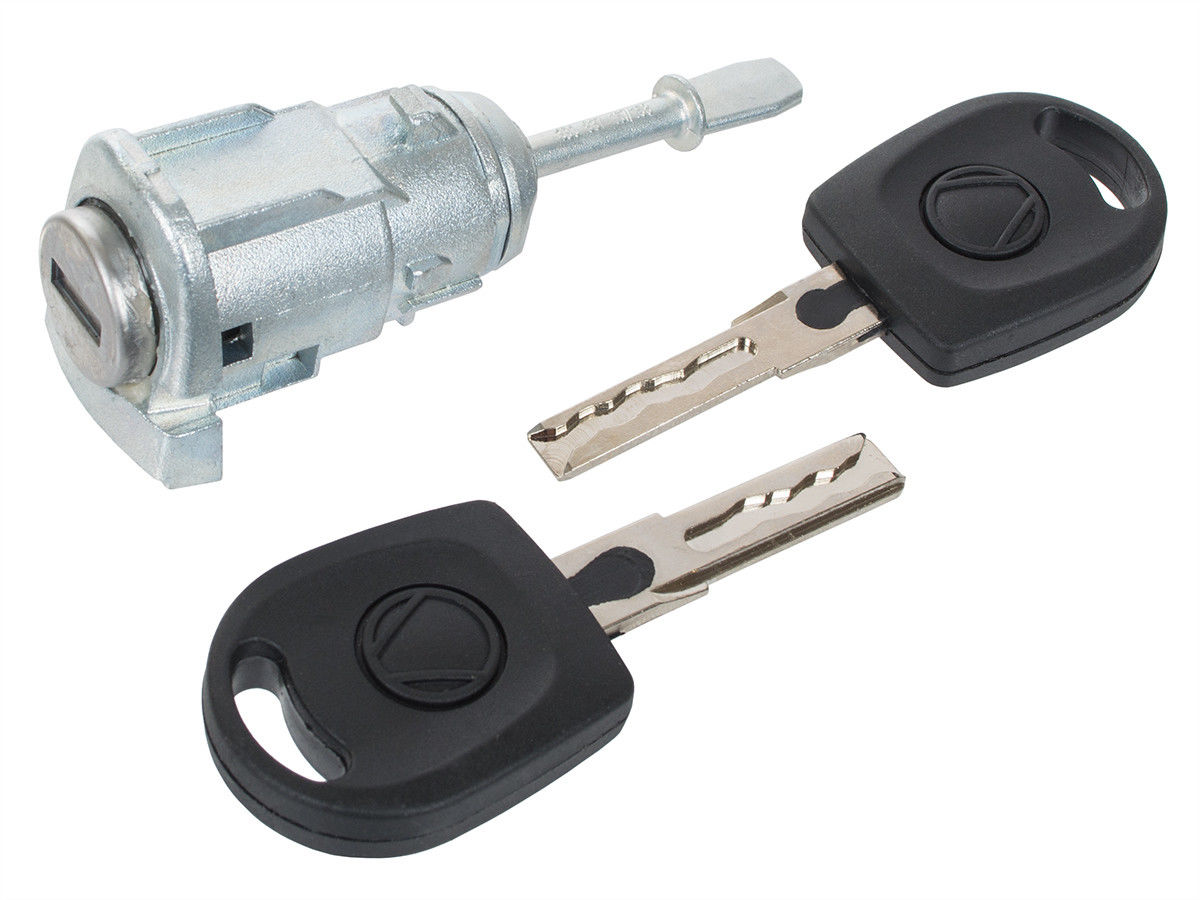 Türschloss Zylinder 2x Schlüssel VORN LINKS für VW Passat B5 Lupo Leon Toledo 1M von Tuning Fanatics