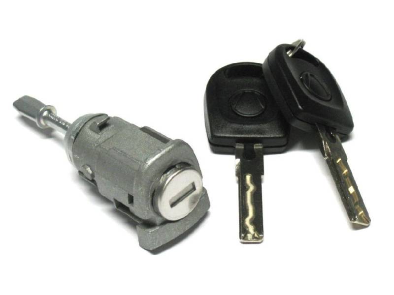 Türschloss Zylinder 2x Schlüssel VORN RECHTS für VW Golf 4 Bora Polo 9N Fabia 1 von Tuning Fanatics