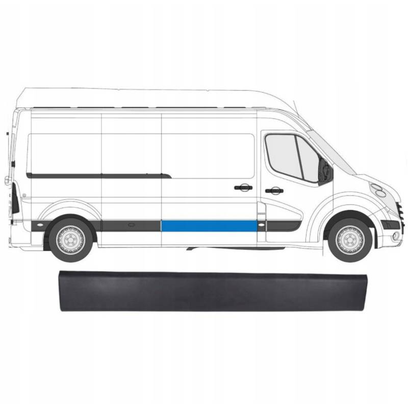 Zierleiste Türleiste Seitenleiste RECHTS für Renault Master III / Opel Movano B von GOLDCAR Renata Badzio,Bart?omiej Kalisz s.c.