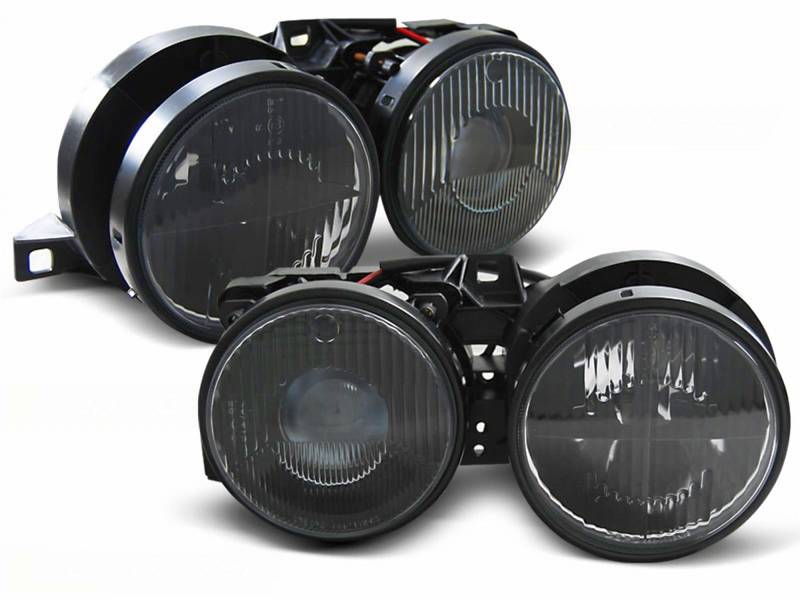 Doppel Scheinwerfer Set für BMW E30 11/1982-06/1994 schwarz mit Fadenkreuz von Tuning-Tec