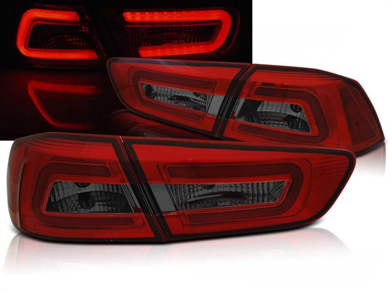 Tuning-Tec Led LightBar Rückleuchten rot smoke matt für Mitsubishi Lancer CY0 2008-2011 von Tuning-Tec